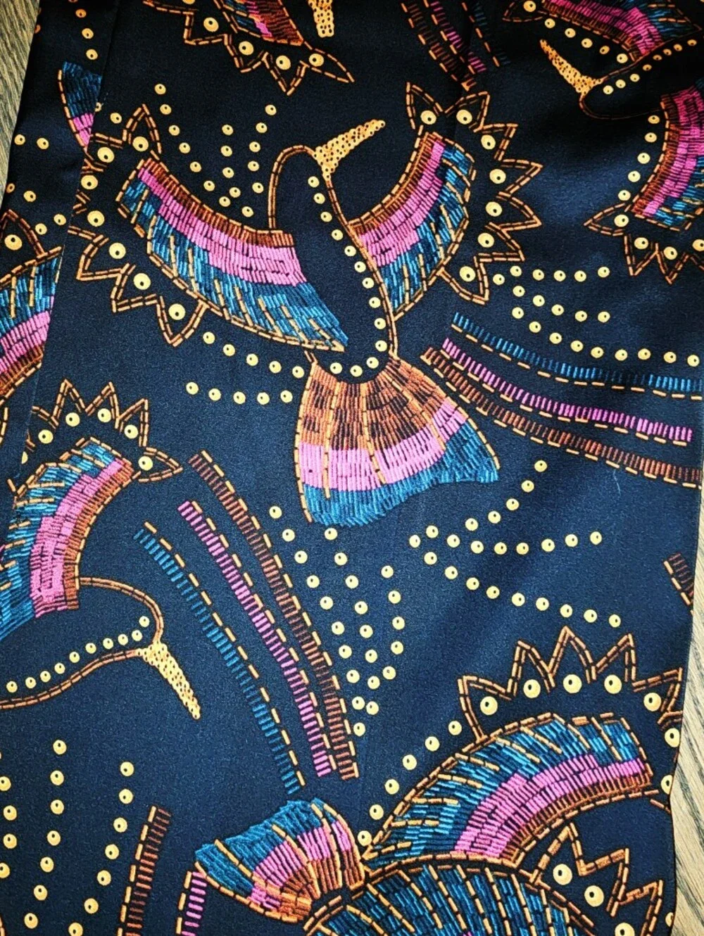 🖤 Revolve House of Harlow 1960 Toucan Satin Pants, Size 4 - Picture 2 of 7
